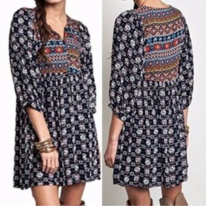 Umgee Bohemian Coastal Cowgirl‎ Mini Dress Size Small Hippie Festival Beachy